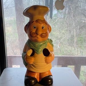 Vintage Ceramic Italian chef utensil holder preowned 11”tall